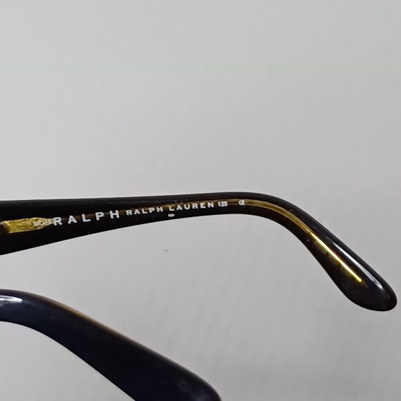 Ralph Ralph Lauren Sunglasses One Size Black Yellow Tint Oval Unisex Y2K Retro - Picture 13 of 16